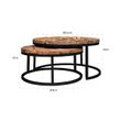 Afbeelding van Richmond Interiors Salontafel Industrial Kensington set van 2 rond