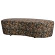 Afbeelding van BePureHome Macaroni Bankje Fluweel Bouquet Zwart - 165 CM