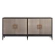 Afbeelding van Richmond Interiors Dressoir Bloomingville 4-deuren shagreen (Goud)