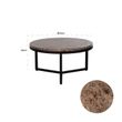 Afbeelding van Richmond Interiors Salontafel Orion 60Ø met bruin marmer (Bruin)