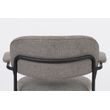 Afbeelding van White Label Living Lounge Chair Jolien Arm Black/Grey