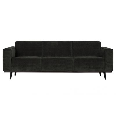 BePureHome Statement 3-Zits Bank 230 CM Brede Platte Rib Antraciet BePureHome Statement 3-Zits Bank 230 CM Brede Platte Rib Antraciet