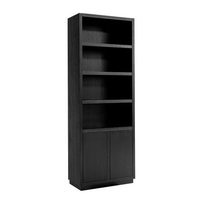 Richmond Interiors Boekenkast Oakura 2-deuren smal (Zwart) Richmond Interiors Boekenkast Oakura 2-deuren smal (Zwart)