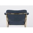 Afbeelding van White Label Living Armchair Jolien Gold/Dark Blue