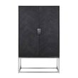 Afbeelding van Richmond Interiors Wandkast Blackbone silver 2-deuren laag (Zilver)