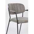 Afbeelding van White Label Living Armchair Jolien Black/Grey