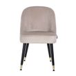 Afbeelding van Richmond Interiors Stoel Julius Khaki Velvet, Gold footcap (Quartz Khaki 903)