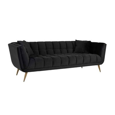 Richmond Interiors Bank Huxley Antraciet velvet / Brushed gold (Quartz Antraciet 801) Richmond Interiors Bank Huxley Antraciet velvet / Brushed gold (Quartz Antraciet 801)