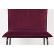 Afbeelding van White Label Living Chair Floke Velvet Wine