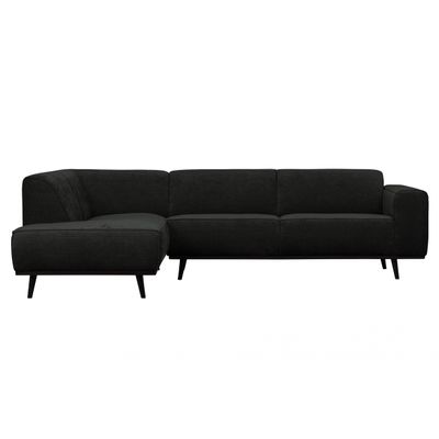 BePureHome Statement Hoekbank Links Platte Brede Rib Antraciet BePureHome Statement Hoekbank Links Platte Brede Rib Antraciet