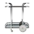 Afbeelding van Richmond Interiors Trolley Hennesy met zwart glas (Zilver)