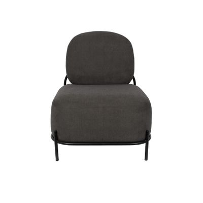White Label Living Lounge Chair Polly Grey White Label Living Lounge Chair Polly Grey