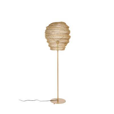 White Label Living Floor Lamp Lena Brass White Label Living Floor Lamp Lena Brass