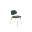 Afbeelding van White Label Living Chair Jolien Gold/Dark Green