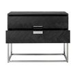 Afbeelding van Richmond Interiors Ladenkast Blackbone silver 2-laden (Zilver)