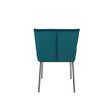 Afbeelding van White Label Living Chair Floke Velvet Petrol