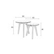 Afbeelding van White Label Living Side Table Bror Set Of 2