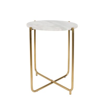White Label Living Side Table Timpa Marble White White Label Living Side Table Timpa Marble White