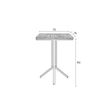 Afbeelding van White Label Living Bar Table Maze Square Black