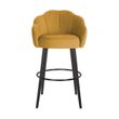 Afbeelding van Richmond Interiors Barstoel Tulip Ochre velvet (Quartz Oaker 402)