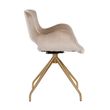 Afbeelding van Richmond Interiors Stoel Sierra Sand Velvet / Brushed Gold (Genova 904 Sand)