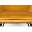 Afbeelding van White Label Living Lounge Chair Bon Velvet Gold