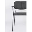 Afbeelding van White Label Living Armchair Jolien Black/Dark Grey