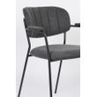 Afbeelding van White Label Living Armchair Jolien Black/Dark Grey
