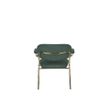 Afbeelding van White Label Living Lounge Chair Jolien Arm Gold/Dark Green