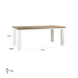 Afbeelding van Richmond Interiors Eettafel Cardiff 190x90, rechte poten (SNOW)