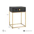 Afbeelding van Richmond Interiors Nachtkastje Blackbone gold 1-lade (Goud)