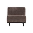 Afbeelding van BePureHome Statement Fauteuil Brede Platte Rib Taupe
