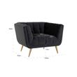 Afbeelding van Richmond Interiors Fauteuil Huxley Antraciet velvet / Brushed gold (Quartz Antraciet 801)