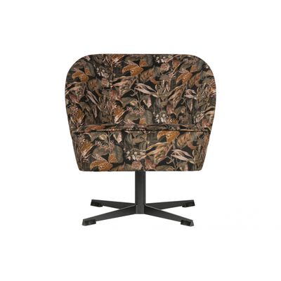 BePureHome Vogue Draaifauteuil Fluweel Bouquet Zwart BePureHome Vogue Draaifauteuil Fluweel Bouquet Zwart