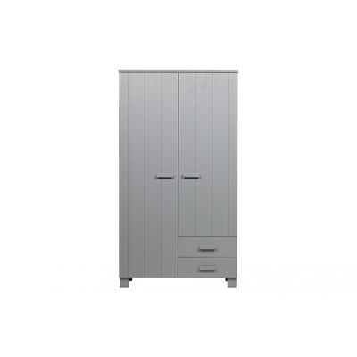 Woood Dennis Kast Betongrijs - 2 Deurs, 2 Lades Woood Dennis Kast Betongrijs - 2 Deurs, 2 Lades