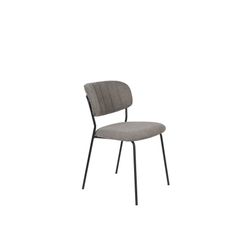 White Label Living Chair Jolien Black/Grey