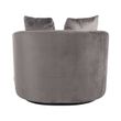 Afbeelding van Richmond Interiors Fauteuil Darwin met 2 kussens Stone Velvet (Quartz Stone 101)