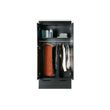 Afbeelding van Woood Connect Kast Zwart - 2 Deurs, Stroken + Lade