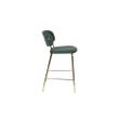 Afbeelding van White Label Living Counter Stool Jolien Gold/Dark Green