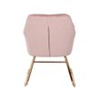 Afbeelding van Richmond Interiors Schommelstoel Rocky Pink Velvet (Quartz Pink 700)