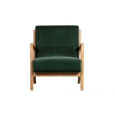Woood Mark Fauteuil Fluweel Flesgroen Woood Mark Fauteuil Fluweel Flesgroen