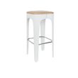 Afbeelding van White Label Living Barstool Up-High White