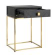 Afbeelding van Richmond Interiors Nachtkastje Blackbone gold 1-lade (Goud)