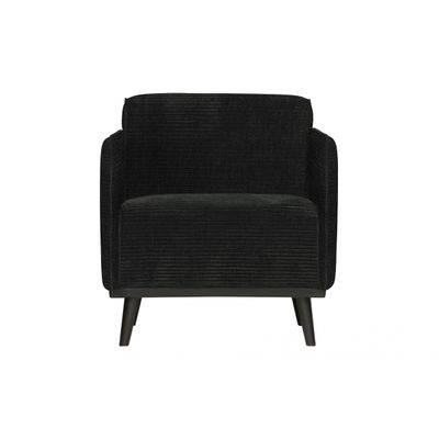 BePureHome Statement Fauteuil Met Arm Brede Platte Rib Warm Antraciet BePureHome Statement Fauteuil Met Arm Brede Platte Rib Warm Antraciet