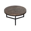 Afbeelding van Richmond Interiors Salontafel Orion 60Ø met bruin marmer (Bruin)