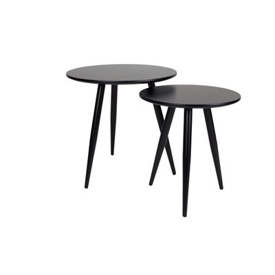 White Label Living Side Table Daven Black Set Of 2 White Label Living Side Table Daven Black Set Of 2