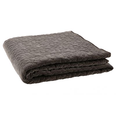 BePureHome Geometric Sprei Washed Velvet Warm Grijs BePureHome Geometric Sprei Washed Velvet Warm Grijs