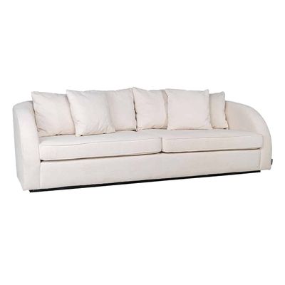Richmond Interiors Bank Darwin 3-zits met 6 kussens White/Gold (Alaska 906 Offwhite) Richmond Interiors Bank Darwin 3-zits met 6 kussens White/Gold (Alaska 906 Offwhite)