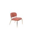 Afbeelding van White Label Living Lounge Chair Jolien Gold/Pink