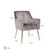 Afbeelding van Richmond Interiors Stoel Harper Stone Feather (Feather Velvet Stone HD001)